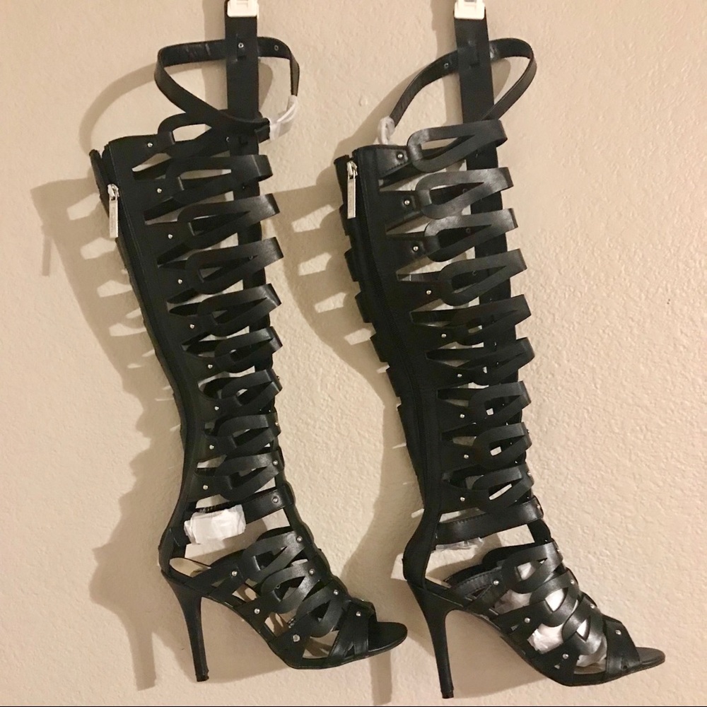 NIB- Shiekh Black gladiator high heel.